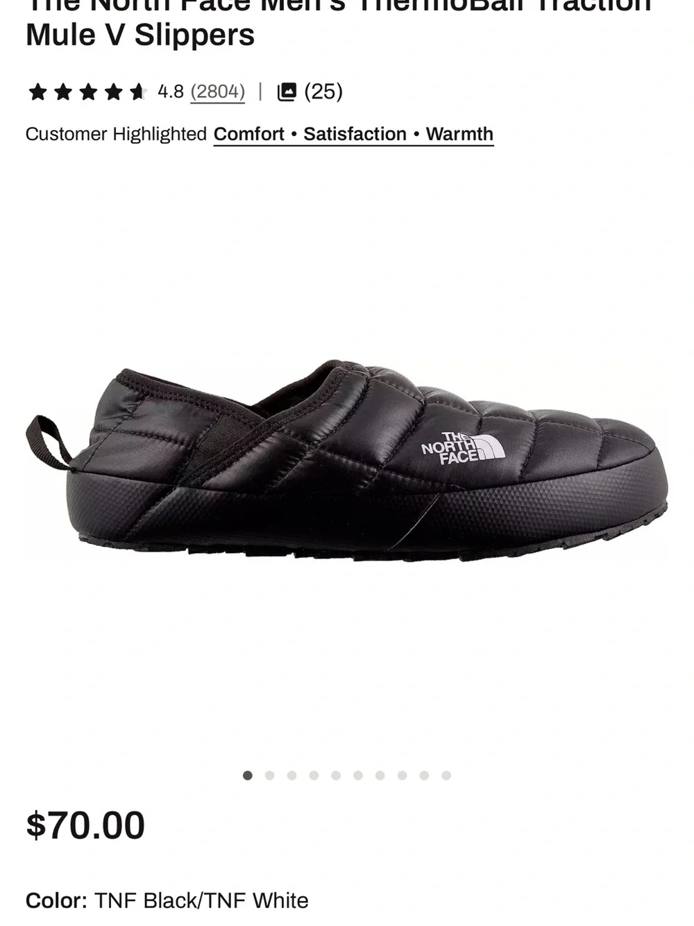 The North Face Men’s ThermoBall Traction Mule V Slippers - Picture 1 of 5